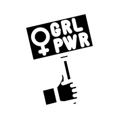 feminist activist feminism woman glyph icon vector. feminist activist feminism woman sign. isolated symbol illustration