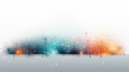  an abstract painting of a city with trees and snow on the ground.  generative ai