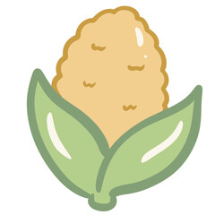 Cute fruits and vegetables 