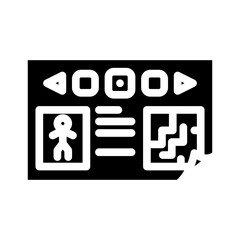 prototyping game development glyph icon vector. prototyping game development sign. isolated symbol illustration