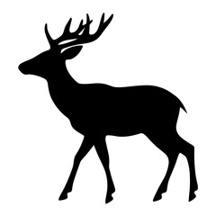 Silhouette Illustration Vector of Deer