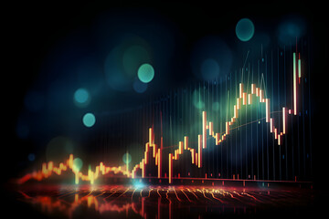 Darstellung eines dynamischen Aktienkurses, erstellt mit generativer KI