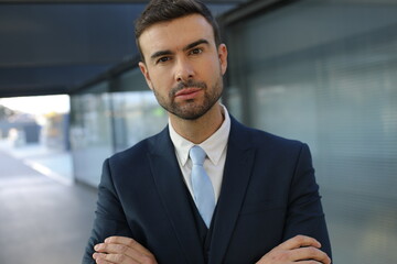 Powerful looking businessman with arrogant vibes 