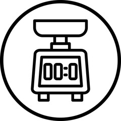 Naklejka premium Vector Design Kitchen Scale Icon Style
