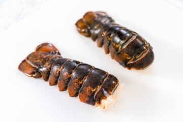 Garlic lobster tails