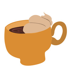 cup of coffee and cookies