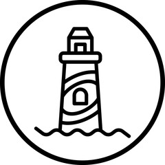 Vector Design Lighthouse Icon Style