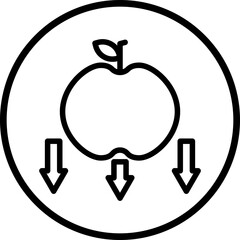 Vector Design Falling Apple Icon Style