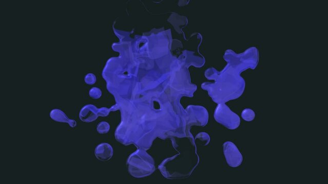 Blue mercury liquid effect 