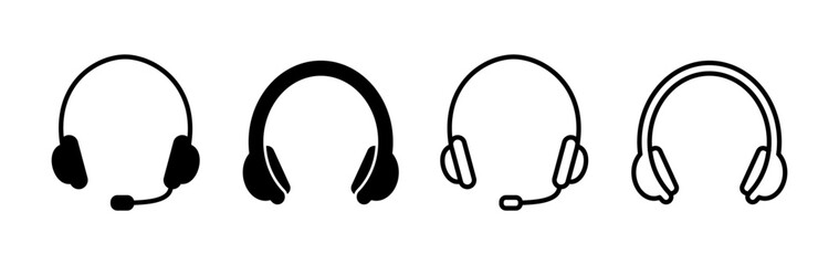 Headphone icon vector. headphones earphones icon. headset