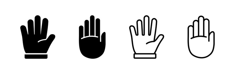 Hand icon vector. hand symbols. palm