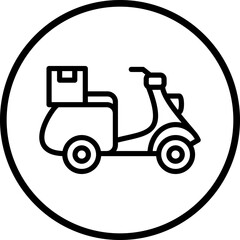 Vector Design Delivery Bike Icon Style