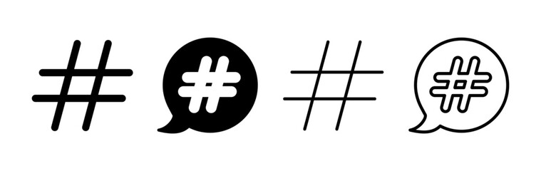 Obraz premium Hashtag icon vector. hashtag simbols