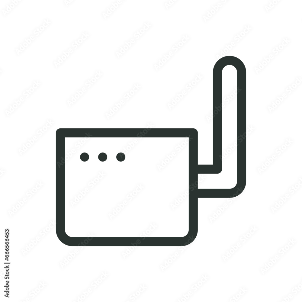 Aufkleber gsm module with antenna isolated icon, security extension module vector icon with editable stroke