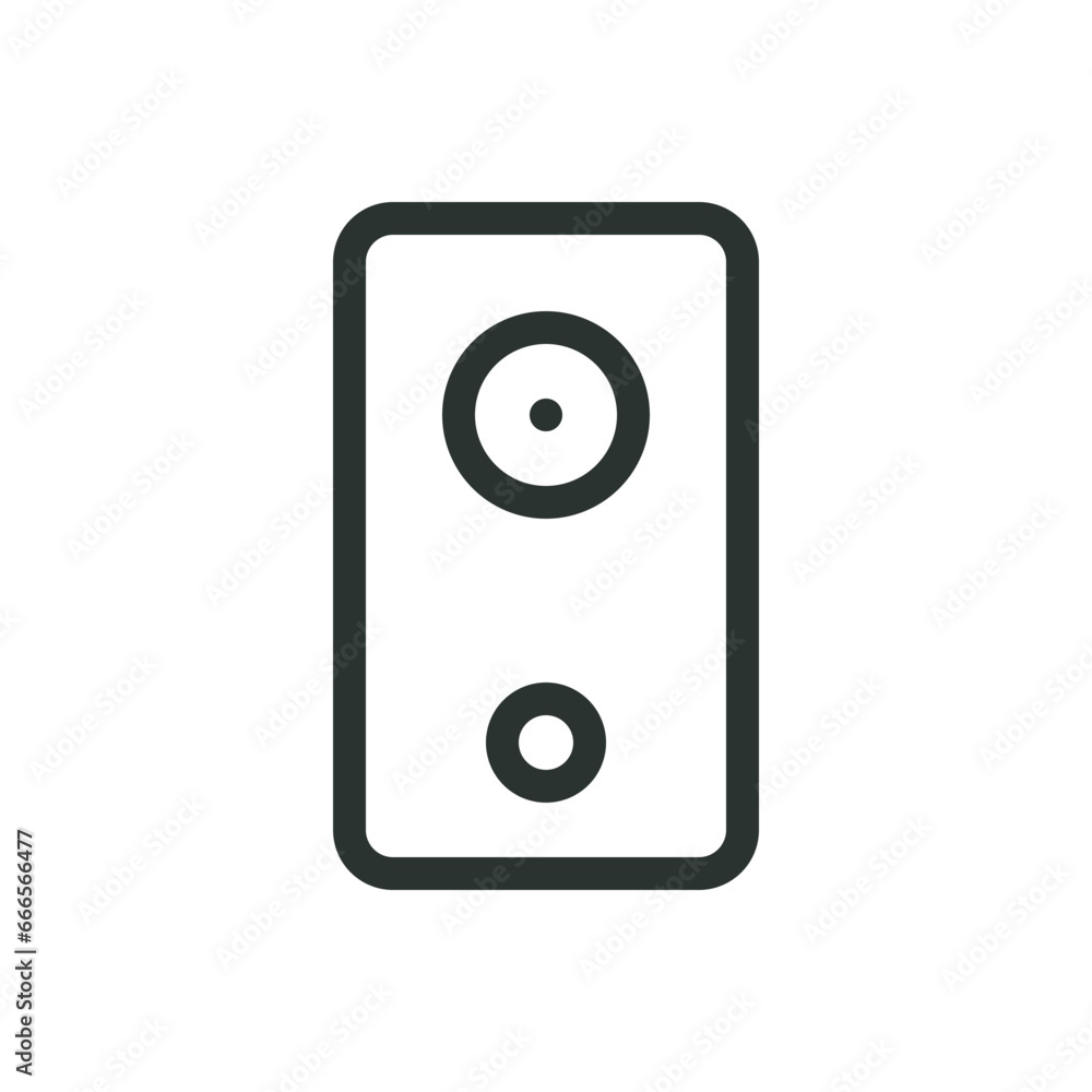 Poster intercom isolated icon, intercom call panel vector icon with editable stroke