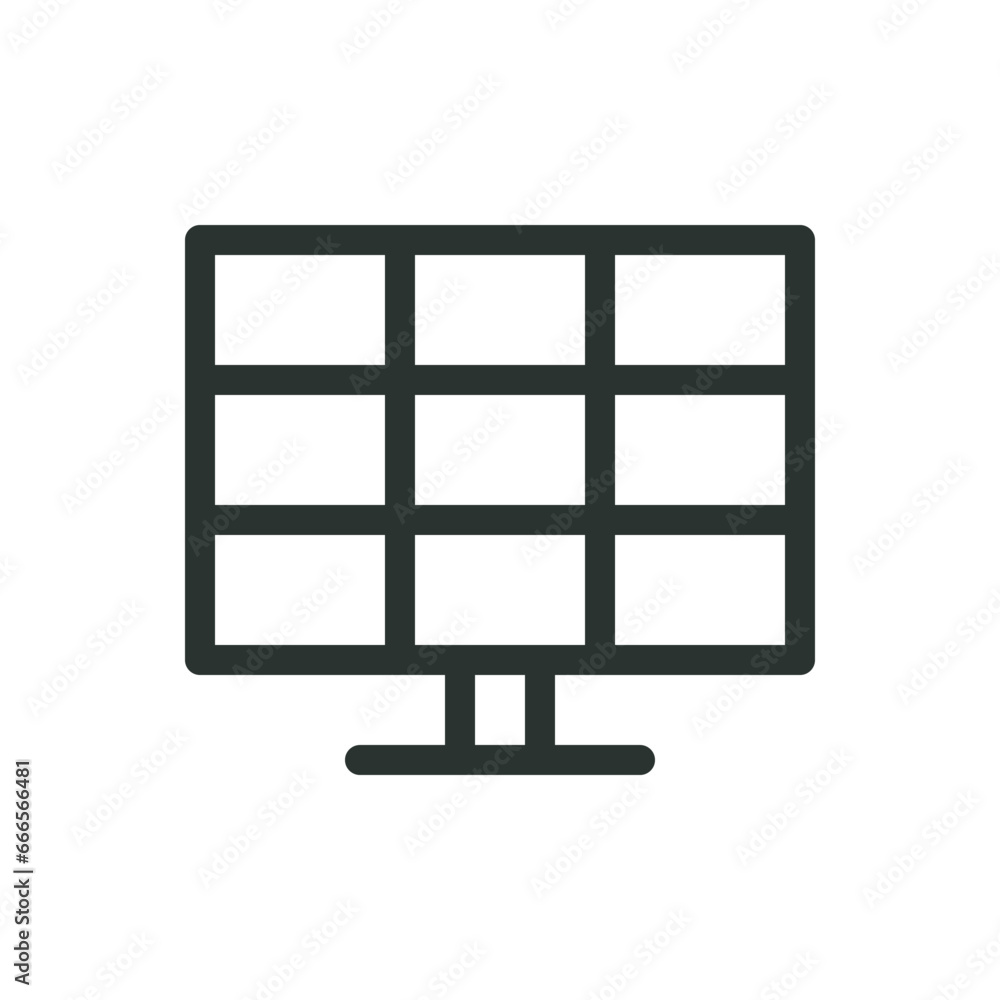 Aufkleber multiple monitors isolated icon, surveillance monitoring vector icon with editable stroke