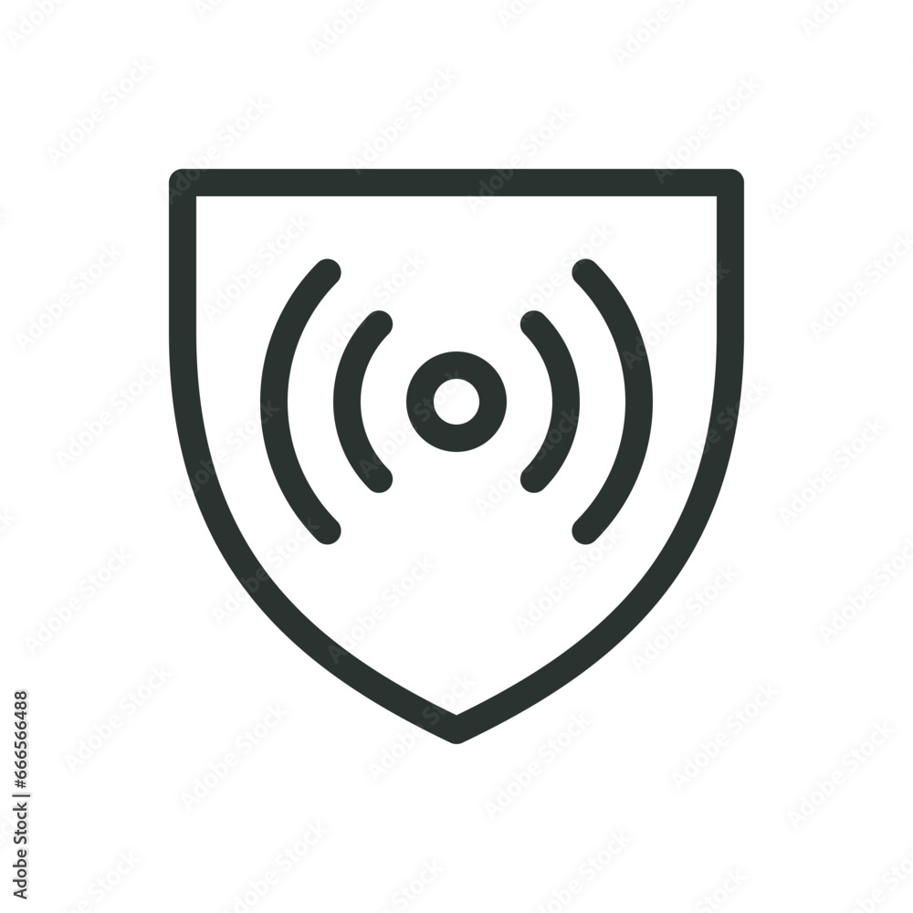 Poster alarm system isolated icon, alarm security systems vector icon with editable stroke