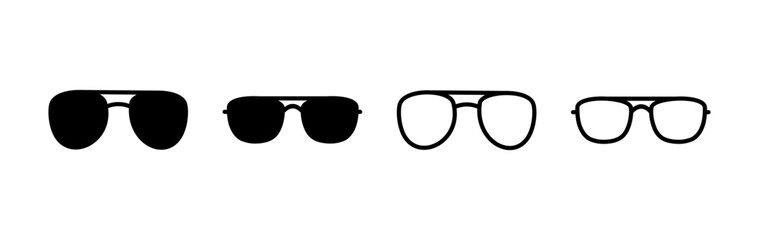 Glasses icon vector. eye glasses icon. sunglasses