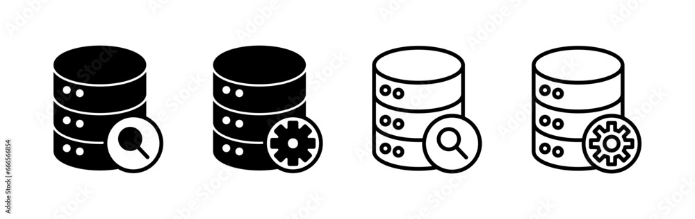 Poster database icon vector. server icon. storage