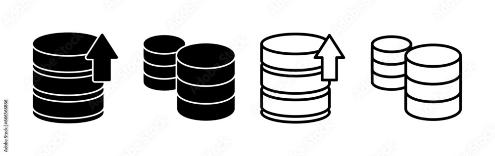 Poster database icon vector. server icon. storage