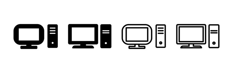 Computer icon vector. computer monitor icon.