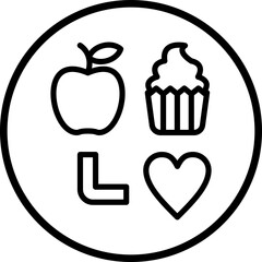 Fototapeta premium Vector Design Food Alternative Icon Style