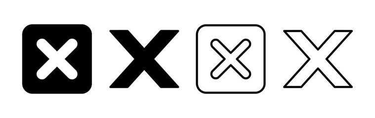 Fototapeta premium Close vector icon. Delete icon. remove, cancel, exit symbol.