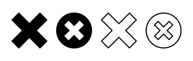 Close vector icon. Delete icon. remove, cancel, exit symbol.