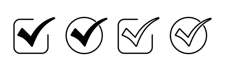 check icon vector. check mark icon. check list button icon.