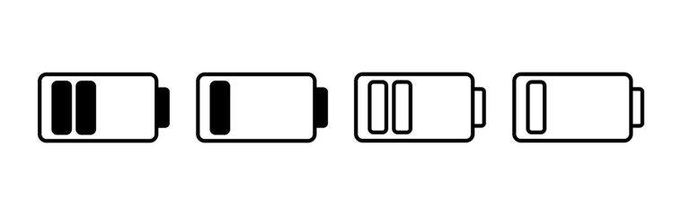 Battery icon vector. Battery charge indicator icon.