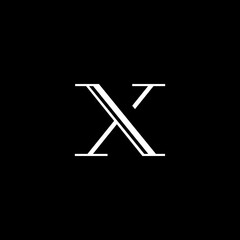 X MONOGRAM SIMPLE LOGO DESIGN ISOLATED BACKGROUND