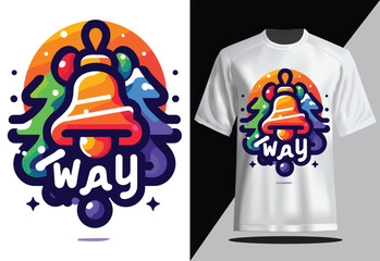 Jingle All the Way Merry Christmas T-shirt design