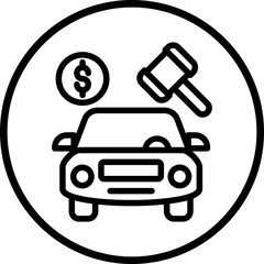 Vector Design Car Auction Icon Style