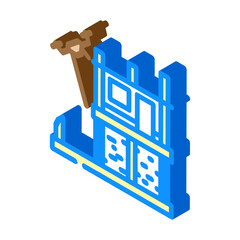 traffic monitoring drone isometric icon vector. traffic monitoring drone sign. isolated symbol illustration