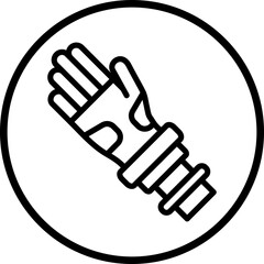 Vector Design Bionic Arm Icon Style