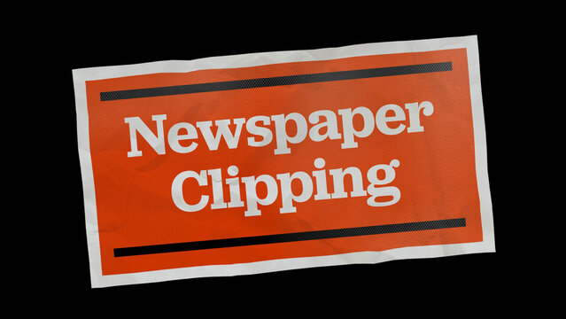 Spinning Newspaper Text Clipping Overlay