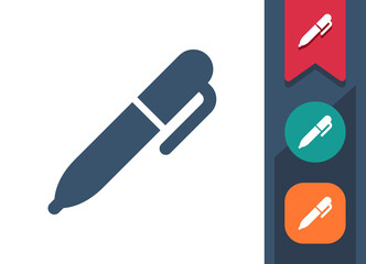 Pen Icon. Fountain Pen, Writing, Write