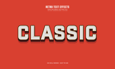 Editable Retro Text Effects 70s and 80s text style and vintage color.