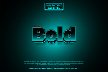 Editable text effect Bold 3d cartoon template style modren premium vector
