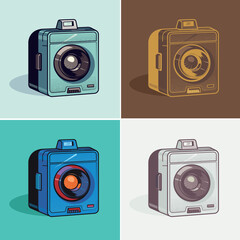 4 Retro Polaroid Cameras