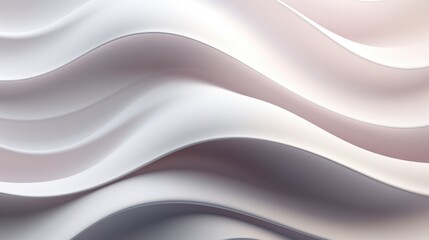 Fototapeta premium Abstract white minimal wave patterns background.