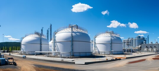 Natural gas tank storage. Energy gas storage. Generative AI technology.	
 - obrazy, fototapety, plakaty