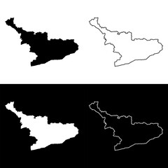 Obraz premium Central region map, administrative division of Ghana. Vector illustration.
