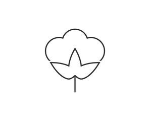 Cotton, label, material icon. Vector illustration.