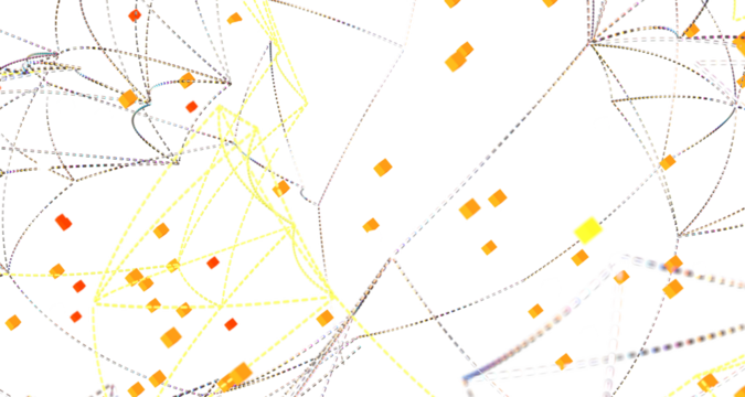 Abstract plexus blue geometry background. Digital technology network connection concept. 3D rendered illustration