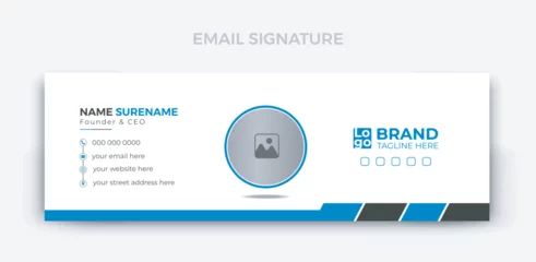 Deurstickers Modern and minimalist email signature or email footer template © graphicamplify