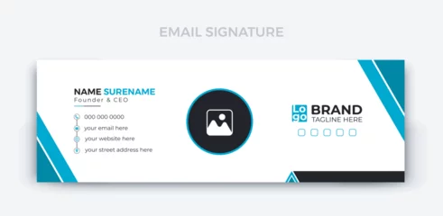 Deurstickers Modern & Clean email signature / Abstract Minimalist email footer © graphicamplify