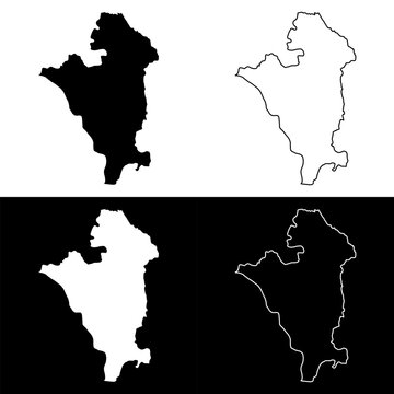 Oti region map, administrative division of Ghana. Vector illustration.