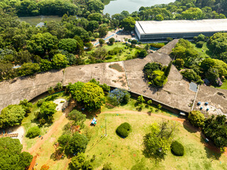 Vista aérea dos bairros Jardim Paulista, Vila Olímpia e Vila Mariana. Nos arredores do Parque...
