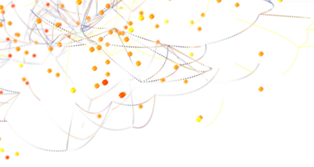 network shape. Abstract 3D render